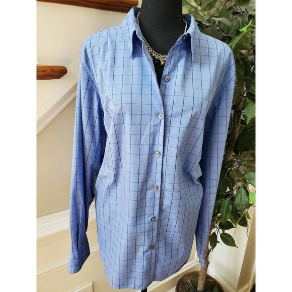 Charter Club Button Down Shirt Print Top Size 20W - Picture 2 of 10